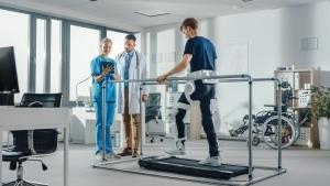 Physical therapy in a modern hospital